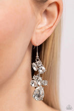 Load image into Gallery viewer, PAPARAZZI Rhinestone Reveler - White EARRINGS
