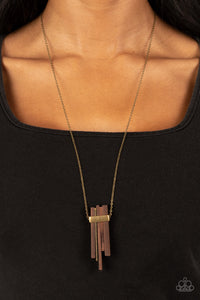 PAPARAZZI Cayman Castaway - Brass NECKLACE