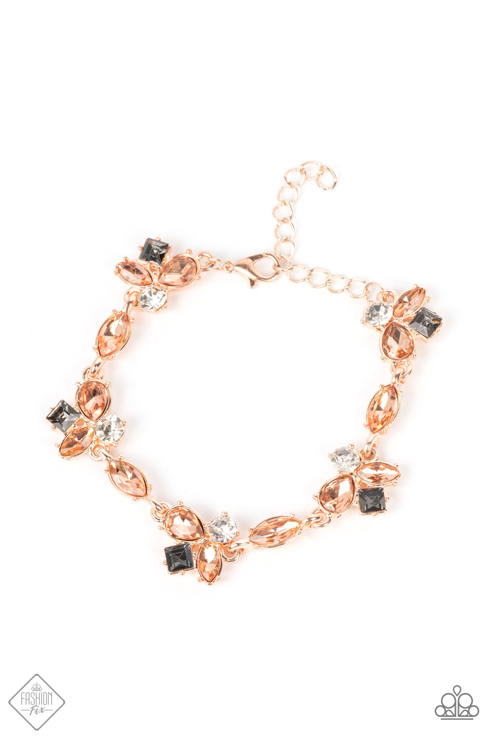 PAPARRAZI Colorful Captivation - Rose Gold Bracelet