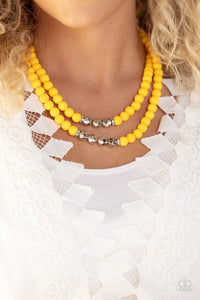 PAPARAZZI Summer Splash - Yellow NECKLACES