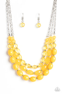 PAPARAZZI Tropical Hideaway - Yellow NECKLACES