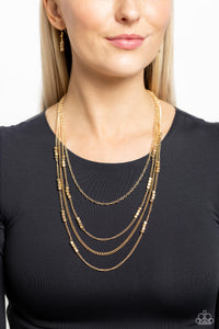 PAPARAZZI Metallic Monarch - Gold NECKLACES