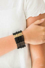 Load image into Gallery viewer, PAPARAZZI Rural Retreat Metallic Black and Gold Seed Beads - Bracelet
