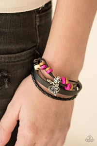 PAPARAZZI Desert Heart - Pink Paparazzi Bracelet