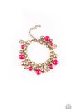 Paparazzi Grit and Glamour - Pink Brass - Bracelet