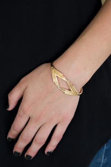 PAPARAZZI In Total De-NILE - Gold - Cuff Bracelet