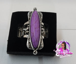 PAPARAZZI PURPLE LONG STONE RING