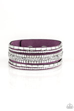 Load image into Gallery viewer, PAPARAZZI Rebel In Rhinestones - Purple BRACELET
