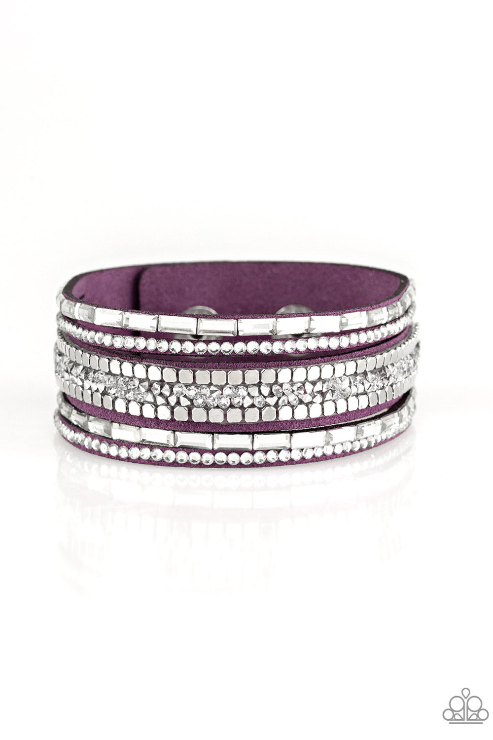 PAPARAZZI Rebel In Rhinestones - Purple BRACELET