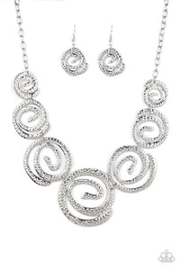 PAPARAZZI Statement Swirl - Silver Necklace