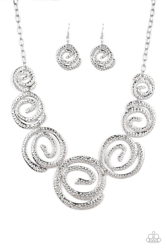 PAPARAZZI Statement Swirl - Silver Necklace